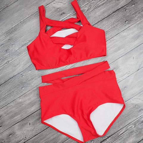 Green Black Red Swimsuit Brazilian Bikini set