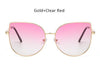 Image of Oversized Gradient Cat Eye Sunglasses