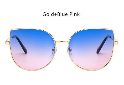 Oversized Gradient Cat Eye Sunglasses