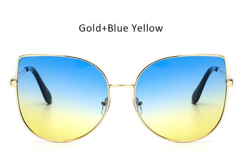Oversized Gradient Cat Eye Sunglasses