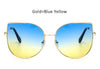 Image of Oversized Gradient Cat Eye Sunglasses