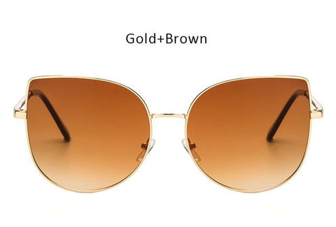 Oversized Gradient Cat Eye Sunglasses