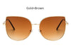 Image of Oversized Gradient Cat Eye Sunglasses