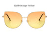 Image of Oversized Gradient Cat Eye Sunglasses
