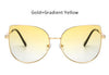 Image of Oversized Gradient Cat Eye Sunglasses