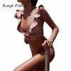 Image of New Striped Print Suit Brazilian Set