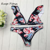 Image of Floral Print Throughout  Brazilian Bikini Set