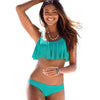 Image of Ruffle Cut holes Brazilian Bikini Set