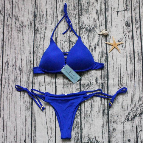 Solid Color Push Up Bra