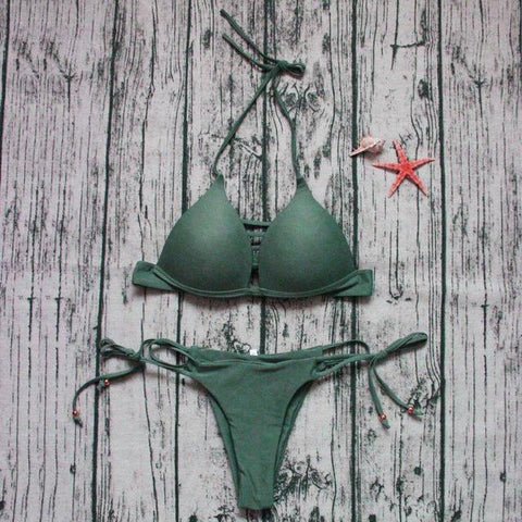 Solid Color Push Up Bra