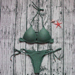 Solid Color Push Up Bra