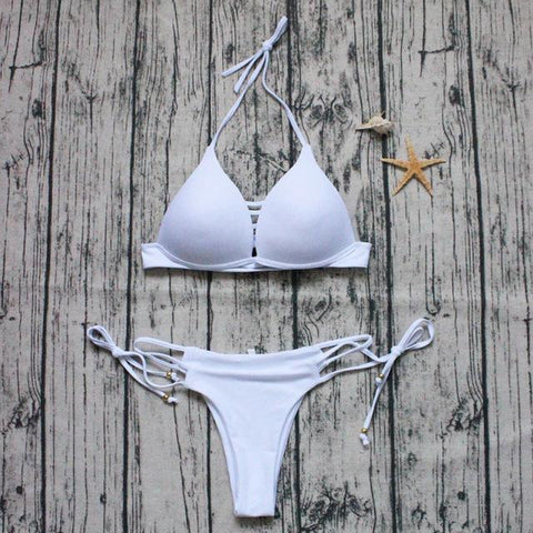 Solid Color Push Up Bra