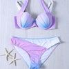 Image of Mermaid 4 Gradient Shell Bikini Set