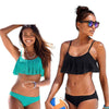 Image of Ruffle Cut holes Brazilian Bikini Set