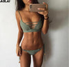 Image of Green Push Up  Brazilian Bikinis Set