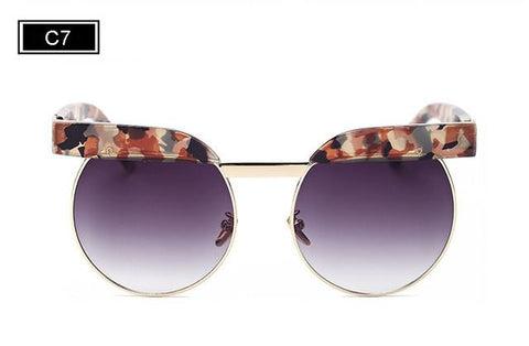 Semi-Rimless Sunglasses