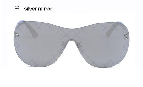 Aqua Rimless Sunglasses