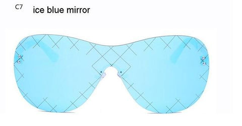 Aqua Rimless Sunglasses