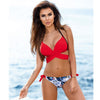 Image of Push Up Swimwear Criss Cross Bandage Halter Bikini Set