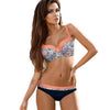 Image of Low Waisted Halter Top Push Up Bikini Set Plus Size