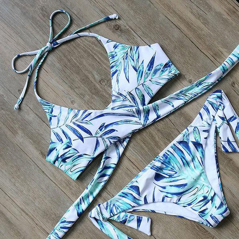 Cross Brazilian Bikinis Push Up Bikini Set