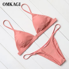High Quality Pink &Orange Bikinis Set