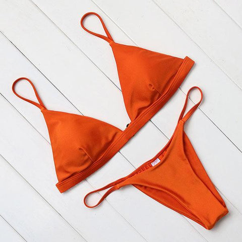 High Quality Pink &Orange Bikinis Set