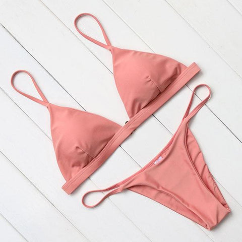 High Quality Pink &Orange Bikinis Set