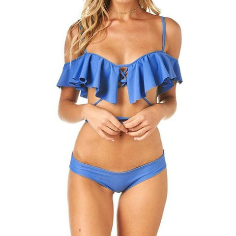 Ruffle Style Push-up Bikini Set