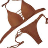 Image of New Push Up Cross Beach Low Waist Brazilian Bikini Set