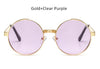 Image of Vintage  Men Women Gothic Steampunk Round Sunglasses
