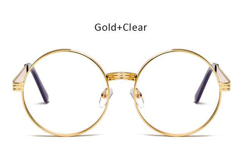 Vintage  Men Women Gothic Steampunk Round Sunglasses