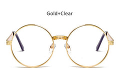Vintage  Men Women Gothic Steampunk Round Sunglasses