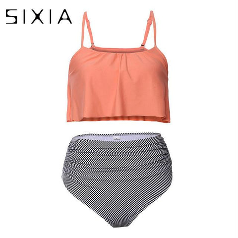 Pink Solid Off Shoulder Bikini Cute Set