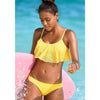 Image of Ruffle Cut holes Brazilian Bikini Set