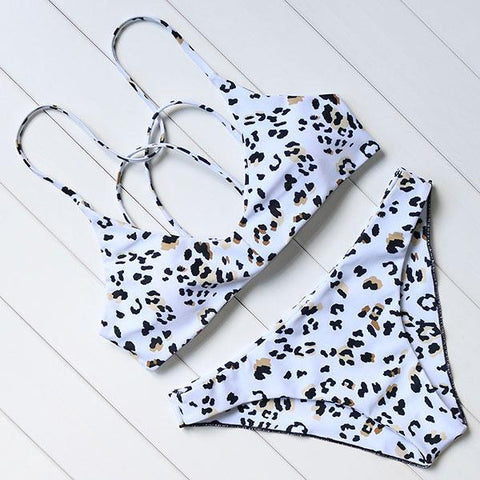 Solid Color Bikini Set