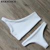 Image of Solid  White Bikini Set