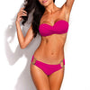 Image of Sexy Metal Ring Design Push Up  Bikini Set Strapless