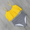 Image of Retro High Waist  Bikini Set