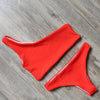 Image of Solid  White Bikini Set
