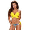 Image of Cross Patchwork  Push Up Bathing Suits