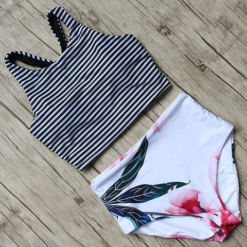 Black Swimsuit Women High Waist Bikini Set