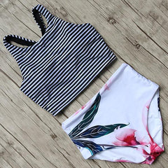 Black Swimsuit Women High Waist Bikini Set