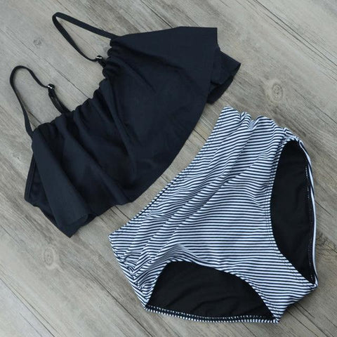 High Waist Bikini 2018 Flounced Swimwear