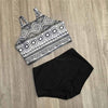 Image of High Waist Vintage High Neck Bikini Set