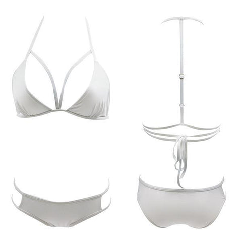 Push-Up Sexy Black  Halter Swimsuit