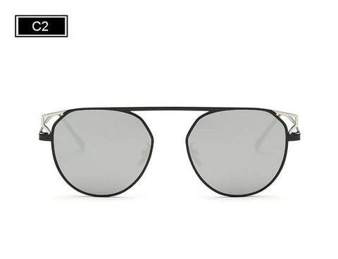 Fashion Round Frame Cat's Eye Sunglasses
