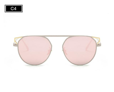 Fashion Round Frame Cat's Eye Sunglasses