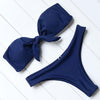 Image of Strapless Bikini Push Up Padded Knot Bikini Set