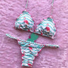 Image of Flamingo Printed Bikini Set